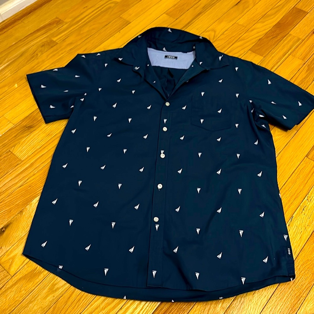 Dark blue izod xl button down shirt